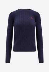 Polo Ralph Lauren Cable Knit Logo Sweater Navy 211971865003_HUNTER NAVY_29846968