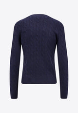 Polo Ralph Lauren Cable Knit Logo Sweater Navy 211971865003_HUNTER NAVY_29846968