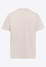 Autry Logo-Embroidered Short-Sleeved T-shirt TSPMA7CMCOTTON MELANGE_Grey_29840423