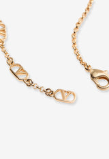 Valentino Ovalette VLogo and Pearl Necklaces Gold 7W2J0X88LTDBYT_ORO/ROSA/CREAM_29843612