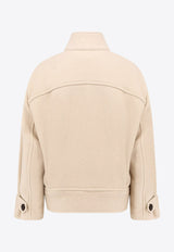 Isabel Marant Etoile Hanis Double-Breasted Short Coat Light Beige MA0267FBB1D03I23EC_Beige_29843495