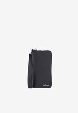 Kiton Ciro Paone Logo Lettering Leather Phone Holder Black UPEA018N0126901NERO_Black_29846685
