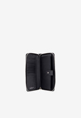 Kiton Ciro Paone Logo Lettering Leather Phone Holder Black UPEA018N0126901NERO_Black_29846685