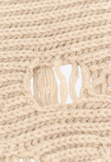 MM6 Maison Margiela Numeric Distressed-Effect Scarf Beige S52TE0056M13138806M_Beige_29843477