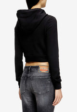 Diesel F-Slimmy Hooded Cropped Sweatshirt Black A157140GRAC9XXC_Black_29841362