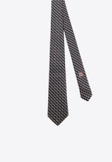 Giorgio Armani Jacquard Pattern Silk Tie Black GM000800TE16576FC027_Black_29845834