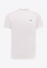 Autry Logo-Embroidered Short-Sleeved T-shirt TSPMA7CWCOTTON WHITE_White_29846837
