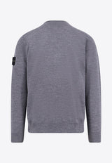 Stone Island Logo Patch Wool Sweater Gray K2S155100071S00C4V0M67_MELANGE DARK GREY_29844126