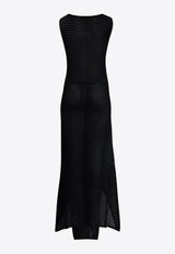 Alaïa Ruffled Knit Midi Dress Black AA9R2709K074B995_NOIR ALAIA_29838115