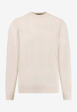 Hugo Boss Wool and Silk Crewneck Sweater Off-white 50544808118_OPEN WHITE_30008520