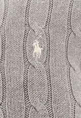 Polo Ralph Lauren Cable Knit Logo Sweater Gray 211971795001_FAWN GRAY HEATHER_29844235