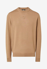 Fendi Monogram Crewneck Sweater Beige FZX091ASH3F0QU5_Brown_29849671