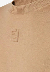 Fendi Monogram Crewneck Sweater Beige FZX091ASH3F0QU5_Brown_29849671