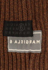 MM6 Maison Margiela Numeric Distressed Wool Balaclava Brown S52TB0008M13138142M_Brown melange_29842118
