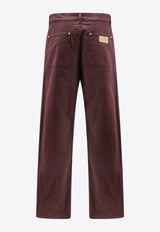MM6 Maison Margiela Logo Patch Straight-Leg Pants Bordeaux SH2LA0044S78548227_Bordeaux_29843184