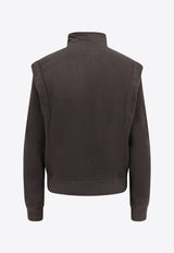 Isabel Marant Etoile Madilia Zip-Up Logo Sweatshirt Black SW0159FAA1M07E02FK_FADED BLACK_29839904