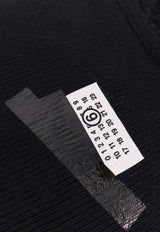 MM6 Maison Margiela Numeric Distressed-Effect Scarf Black SH2TE0004M13168900S_Black_29843990