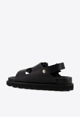 Jil Sander Buckled Leather Sandals Black J50WP0028P8169_001_Black_33081057