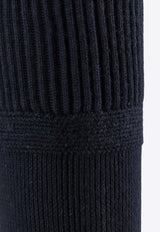 Stone Island Logo Patch Ribbed Sweater Blue K2S155100053S00C2V0020_Blue_29842365