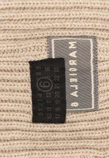 MM6 Maison Margiela Numeric Distressed Wool Balaclava Beige S52TB0008M13138806M_Beige melange_29841657