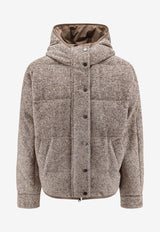 Brunello Cucinelli Reversible Wool and Silk Puffer Jacket Brown MG5307729C6286_OCRA/PANAMA/NERO_29840768