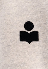 Isabel Marant Etoile Madilia Zip-Up Logo Sweatshirt Beige SW0159FAA1M07E23EC_Beige_29843321