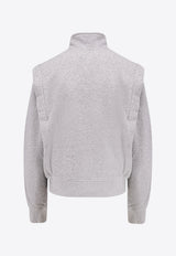 Isabel Marant Etoile Madilia Zip-Up Logo Sweatshirt Gray SW0159FAA1M07EGYIB_Grey/Ice Blue_29839897