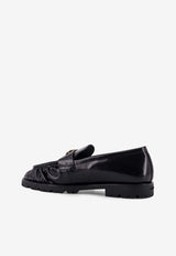 PINKO Nora Love Birds Leather Loafers Black SD0435P114Z99_Black_29840877