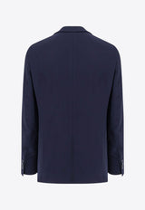 Giorgio Armani Single-Breasted Wool Blazer Blue GM000140TE10084UB115_Blue_29848323