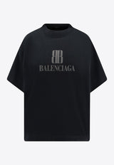 Balenciaga Nano BB Print T-shirt Black 818431TSVU41083_FADED BLACK_30893770