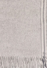 Brunello Cucinelli Silk Fringed Scarf Gray MSC668AGCKL87_GRIGIO CHIARO NAVY_30005233