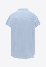 A.P.C. Short-Sleeved Denim Shirt Blue COGXXF12440_AAC_OneColor_30898762