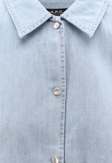 A.P.C. Short-Sleeved Denim Shirt Blue COGXXF12440_AAC_OneColor_30898762