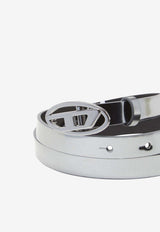 Diesel Oval-D Buckle Reversible Leather Belt Silver X10423P1660H0926_Silver_29841568