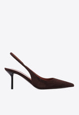 Paris Texas Lidia 70 Suede Slingback Pumps Brown PX1635XSA04EBANO_Ebony_29878745