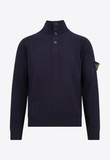 Stone Island High-Neck Wool Sweater Blue K2S155100002S00A1V0020_Blue_29839196