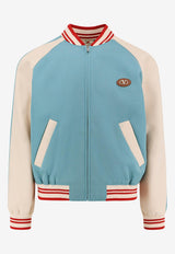 Valentino Le Chat De La Maison Wool Bomber Jacket Multicolor 7V3CIP634K8DYA_Blu lake/burro_29844667