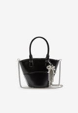 Self-Portrait Leather Top Handle Bag with Charms Black PF25314ABBLACK_Black_29838652