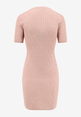 Fendi FF Jacquard Knitted Mini Dress Pink FZDD61AUZRF1SAU_PINK SALT-25_29851276