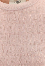 Fendi FF Jacquard Knitted Mini Dress Pink FZDD61AUZRF1SAU_PINK SALT-25_29851276