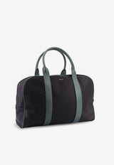 Kiton Ciro Paone Logo Nylon Travel Bag Blue UBA0124N0127202NERO VERDE PETROLIO_NERO VERDE PETROLIO_29844779