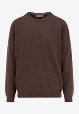 Brunello Cucinelli Essential Cashmere Sweater Brown M2200100CU766_MORO GRIGIO CHIARO_30005314