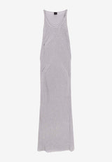 PINKO Nelson Ribbed Maxi Dress Gray 105146A2LO_I12_Grey_29846453