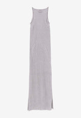 PINKO Nelson Ribbed Maxi Dress Gray 105146A2LO_I12_Grey_29846453