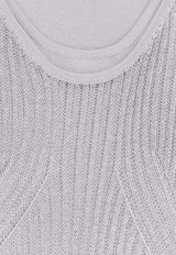 PINKO Nelson Ribbed Maxi Dress Gray 105146A2LO_I12_Grey_29846453