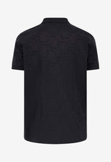 Hugo Boss Geometric Pattern Polo T-shirt Black 50533239_001_Black_30898217
