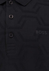 Hugo Boss Geometric Pattern Polo T-shirt Black 50533239_001_Black_30898217
