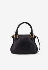 Chloé Small Marcie Grained Leather Shoulder Bag Black CHC22AS628I31001_Black_29843579