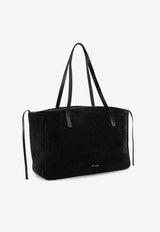 Manu Atelier XL Du Jour Suede Tote Bag Black 2025130BLACK_Black_30008685