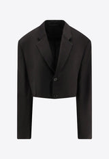 Balenciaga Cut-Off Single-Breasted Cropped Blazer Black 839295TRT011000_Black_29840329